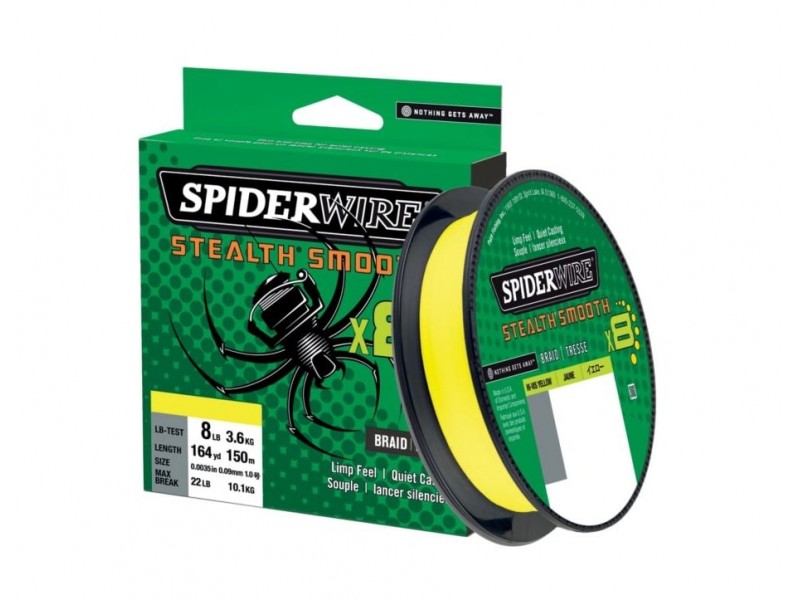 Tresse Spiderwire Stealth Smooth 8 Yellow 150m
