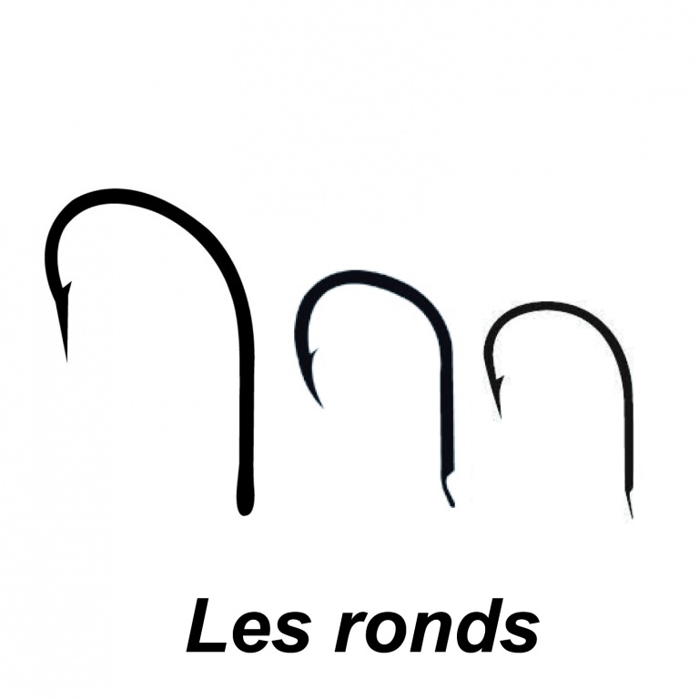 Les hameçons ronds sont excellents pour les sparidés dans les modèles forts de fer. Les hameçons ronds sont excellents pour les sparidés dans les modèles forts de fer.