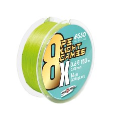 Tresse Asso Light Games 8x Pe Fluo Green 150m