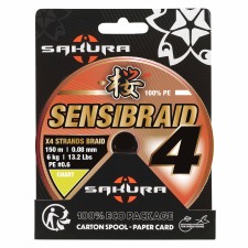 Tresse Sakura Sensibraid 4X Chartreuse 150m Tresse Sakura Sensibraid 4X Chartreuse 150m