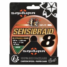 Tresse Sakura Sensibraid 8X Green 150m Tresse Sakura Sensibraid 8X Green 150m