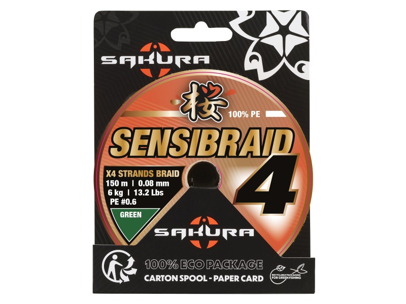 Tresse Sakura Sensibraid 4X Green 150m