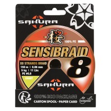 Tresse Sakura Sensibraid 8X Chartreuse 150m