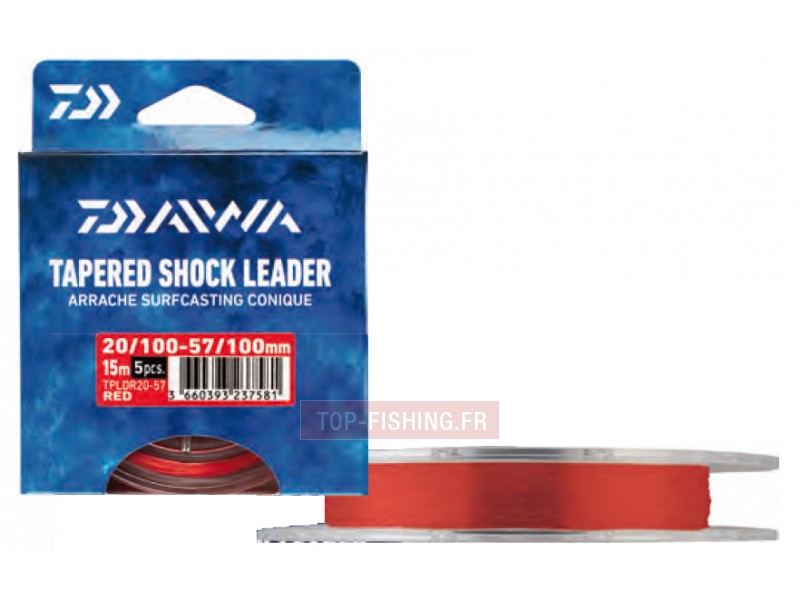 Bas de ligne Daiwa Arraché Surf Taper Leader Rouge - 15 m