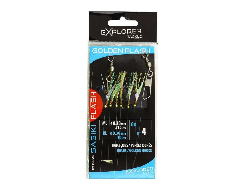 Bas De Ligne Explorer Tackle Sabiki Golden Flash