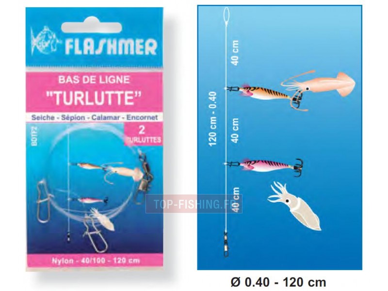 Bas de Ligne Flashmer 2 Turluttes