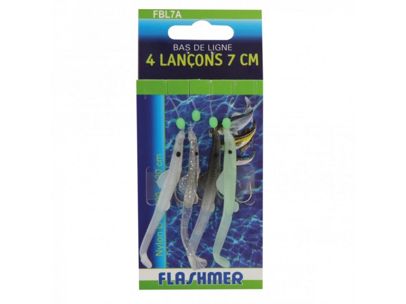 Bas de ligne Flashmer 4 lançons 7cm