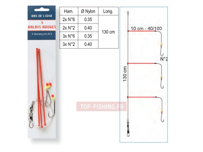 Bas de Ligne Flashmer Balais Rouges