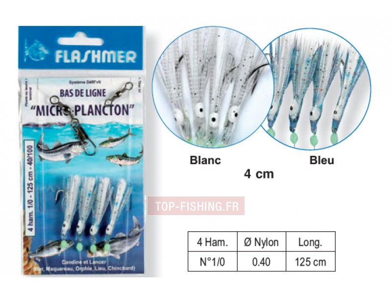 Bas de Ligne Flashmer Micro Plancton 4 cm