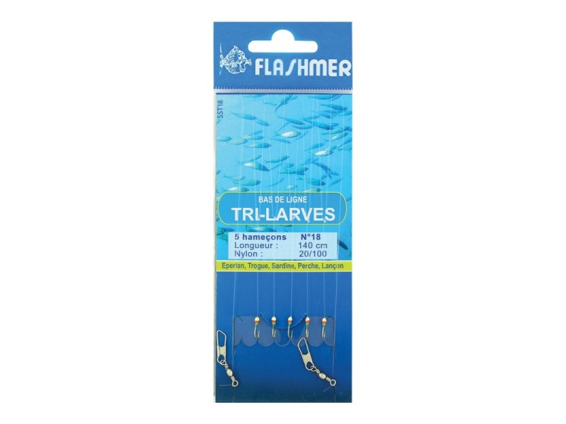 Bas De Ligne Flashmer Tri-Larves