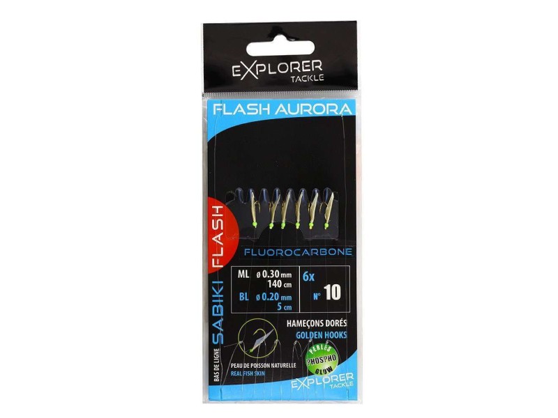 Bas De Ligne Explorer Tackle Sabiki Flash Aurora