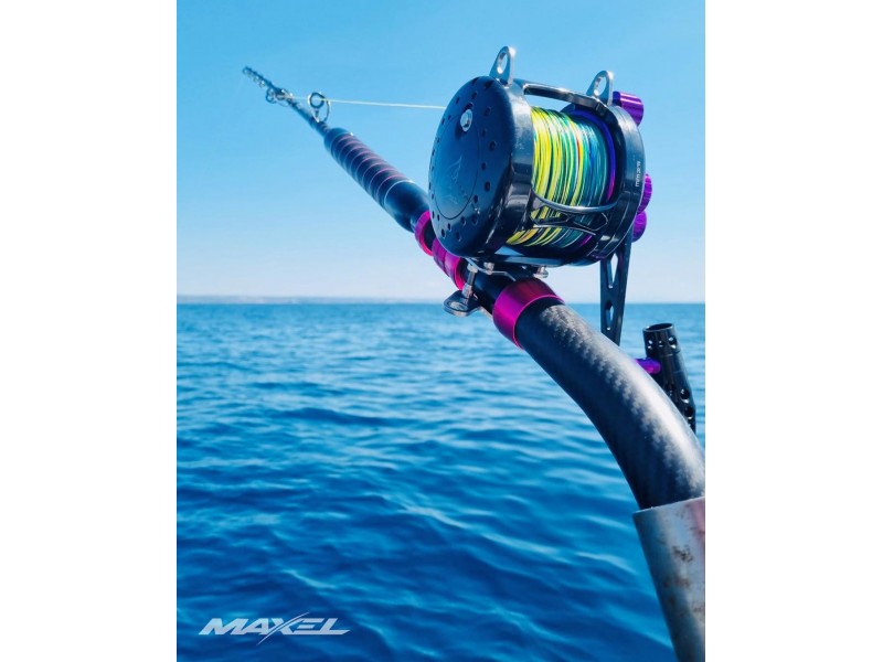 MAXEL OCEANIC TWIST 50-80lb STAND UP ROD w curved handle 