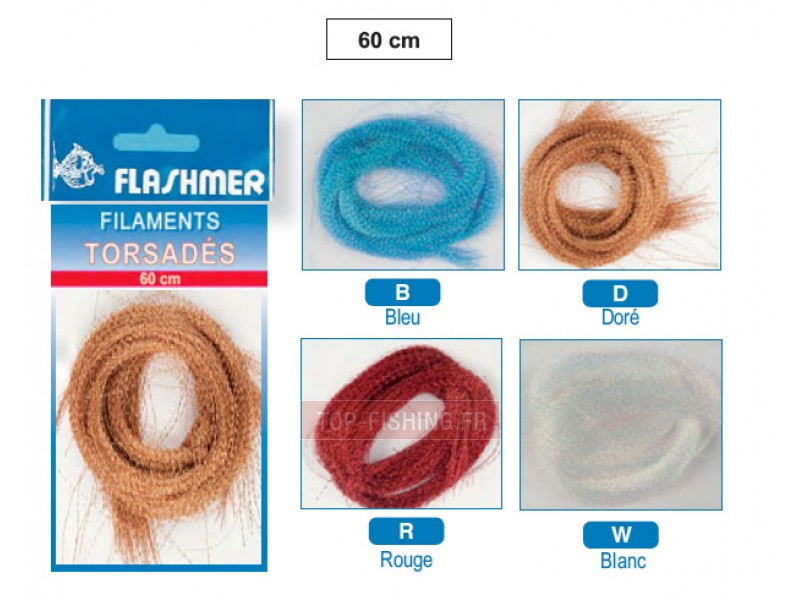 Filaments Torsadés Flashmer 60 cm