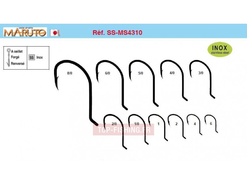 Hameçons Maruto SS-MS4310 Inox
