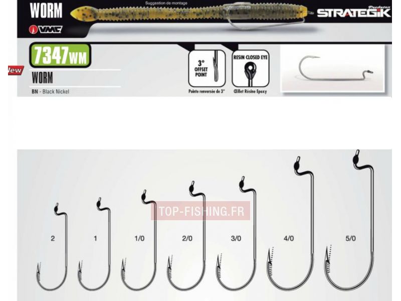 Hameçons Simples VMC 7347WM Black Nickel