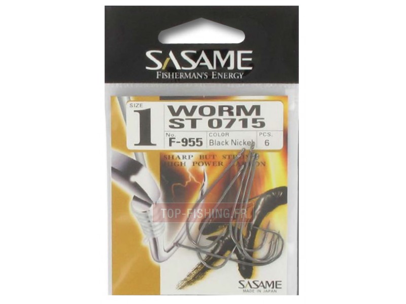 Hameçon Sasame Worm 0715 Black Nickel