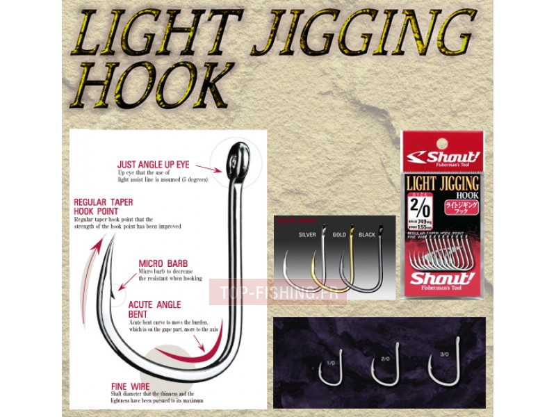 Hameçon Shout Light Jigging Black