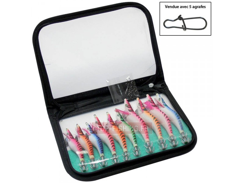 Kit de 10 x Turluttes Sea Squid Kariba