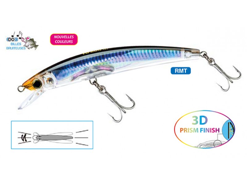 Leurre Yo-Zuri Crystal 3D Minnow (s) 90mm (Leurre Jerkbait pour Pêches à la  traîne - Yo-zuri)