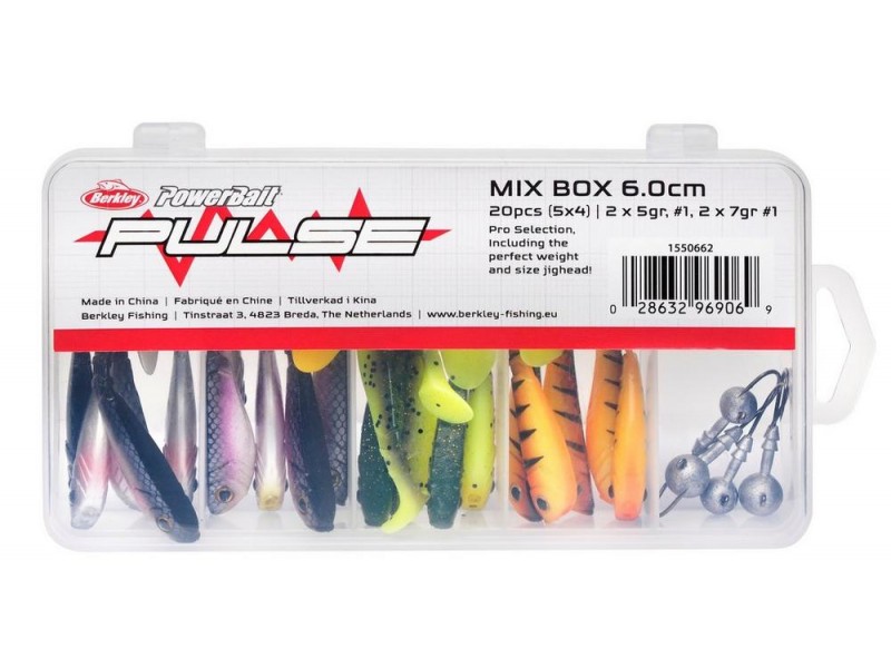 Kit Leurres Souples Berkley Pulse Shad MixBox With Jigheads