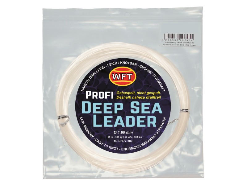 Monofilament WFT KG Mono Deep Sea Leader clear 50m