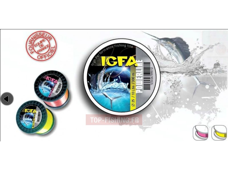 Nylon Powerline IGFA Jaune - 1 000 m