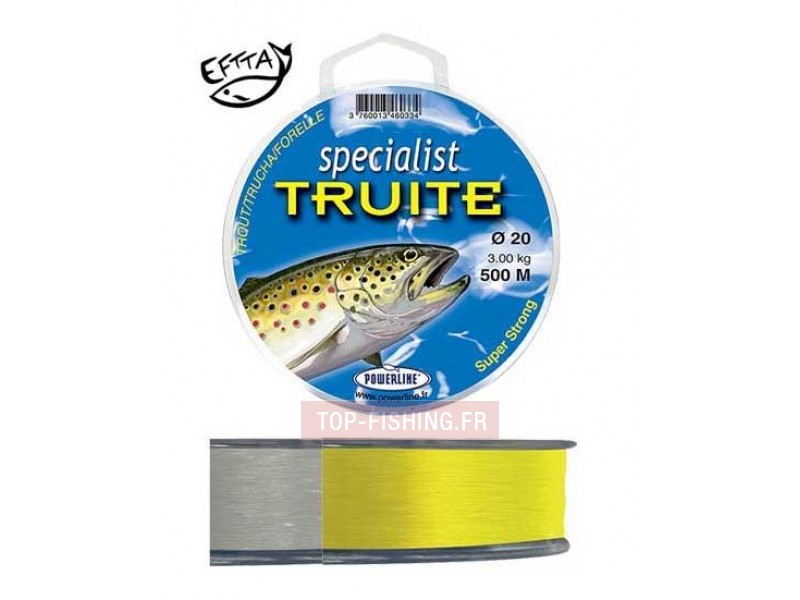 Nylon Powerline Spécialist Truite Jaune - 150 m