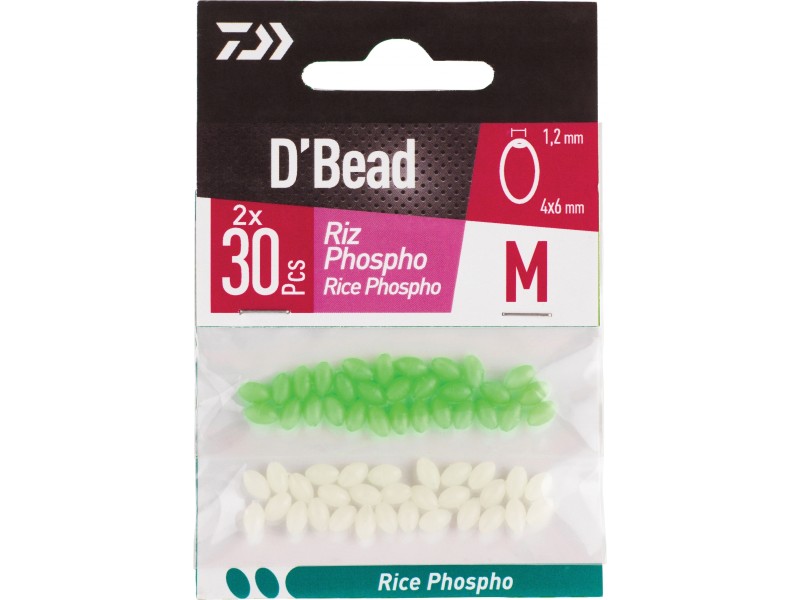 Perle Daiwa Combo Perles Phospho Blanc Et Vert