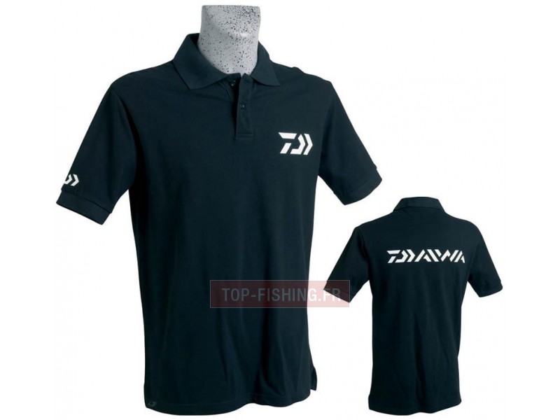 Polo Noir Manches Courtes Daiwa