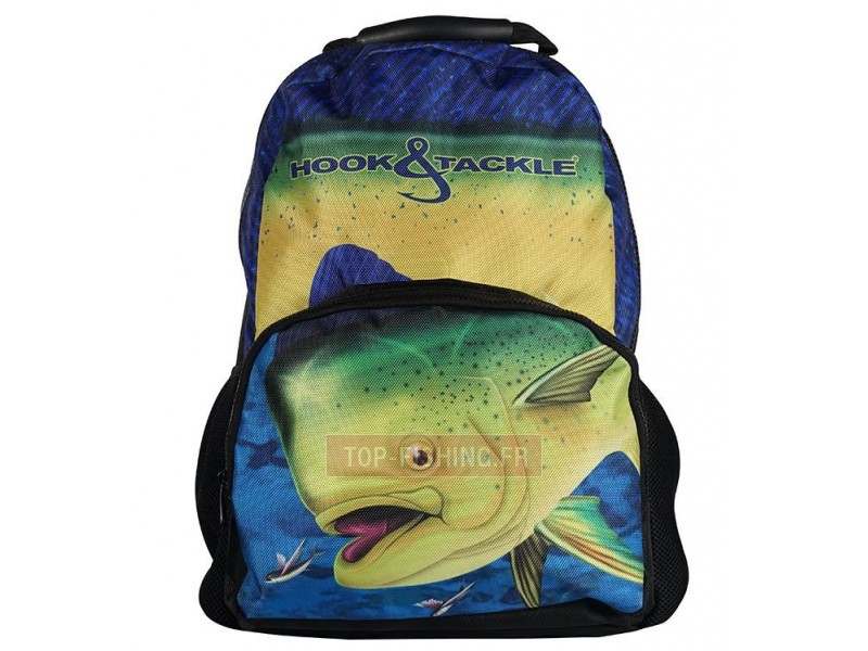 SAC A DOS HOOK & TACKLE BULL DOLPHIN NEGRA