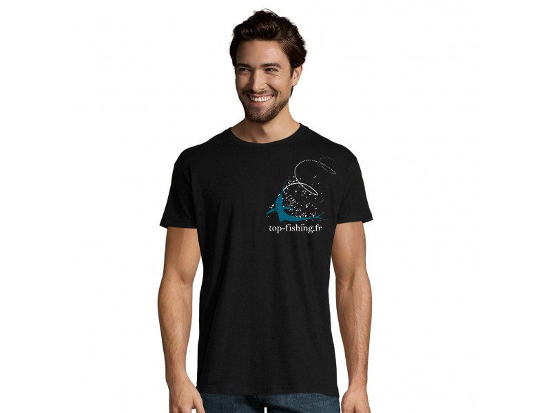 Tee-Shirt Top Fishing Noir