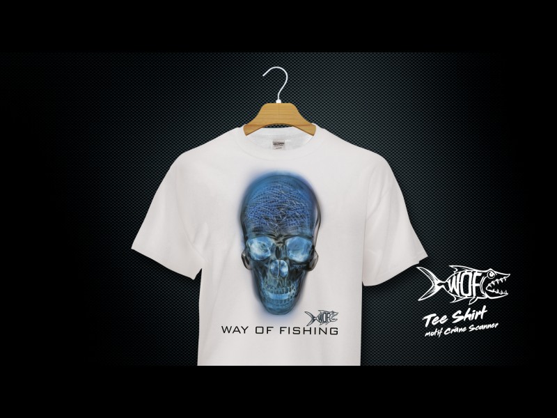 T-Shirt Way Of Fishing Crane Scanner White