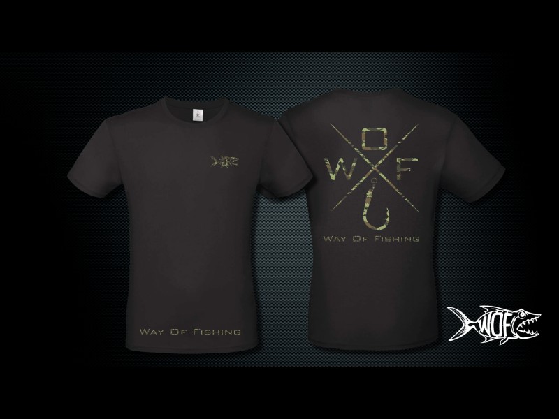T-Shirt Way Of Fishing Croix 2023 Noir