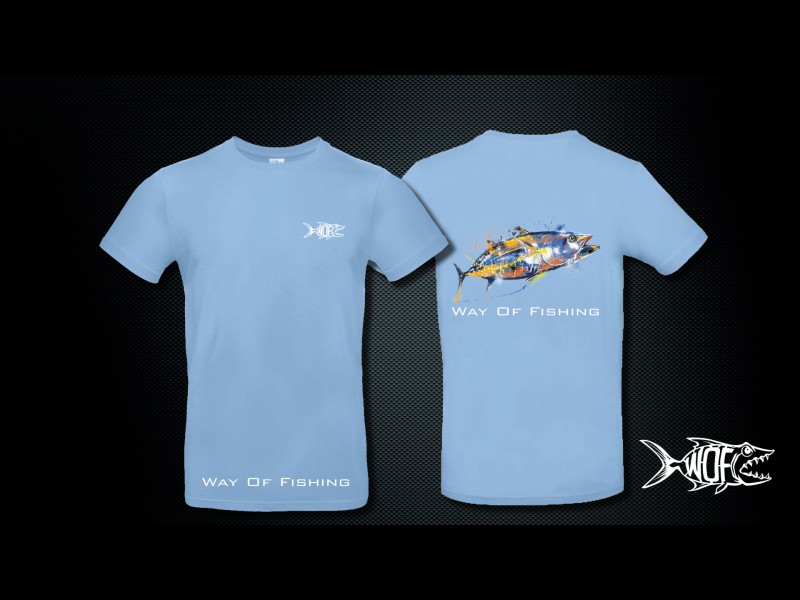 T-Shirt Way Of Fishing Motif Thon 2023 Bleu
