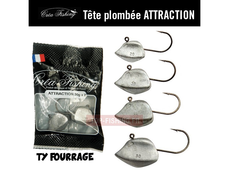 Tête plombée Créa Fishing Attraction (TY Fourrage)