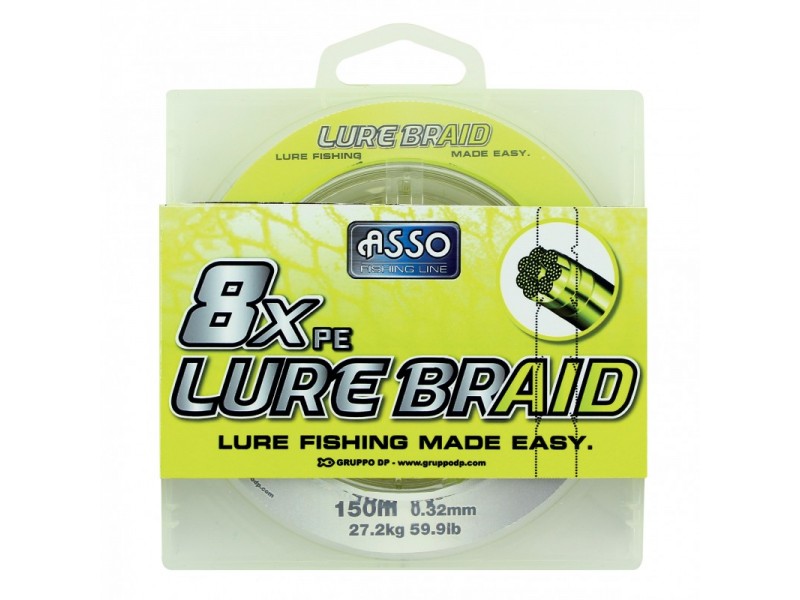 Tresse Asso Lure Braid 8X Jaune 150m