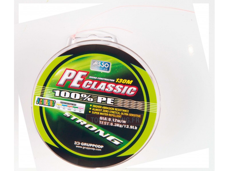 Tresse Asso PE Classic 5 Couleurs - 130 m