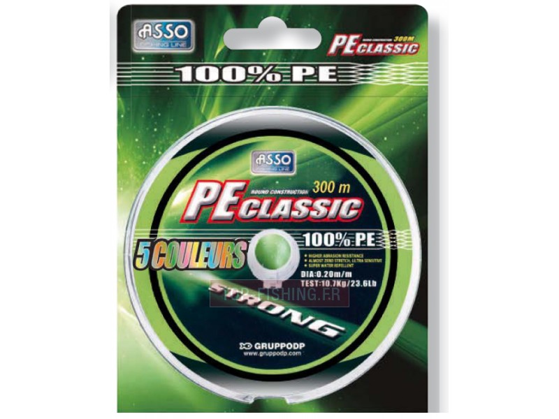 Tresse Asso PE Classic 5 Couleurs - 300 m