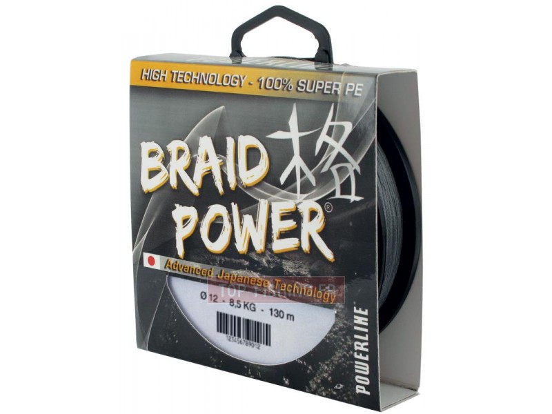 Tresse Powerline Braid Power Grise - 1000 m