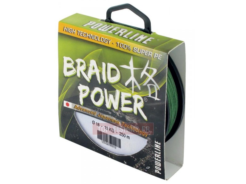 Tresse Powerline Braid Power Verte - 1000 m