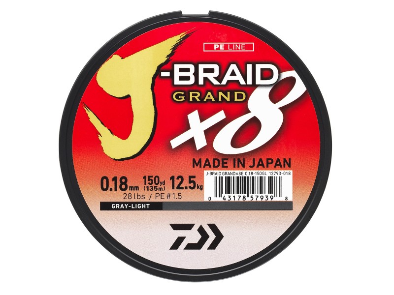 Tresse Daiwa J-Braid Grand X8 Chartreuse 135m