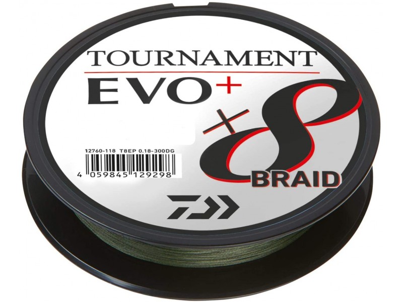 Tresse Daiwa Tournament 8 Braid Evo+ Verte 135m