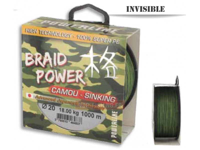 Tresse Powerline Braid Power Camou - 1000 m