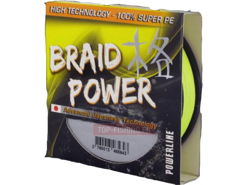 Tresse Powerline Braid Power Jaune - 1000 m