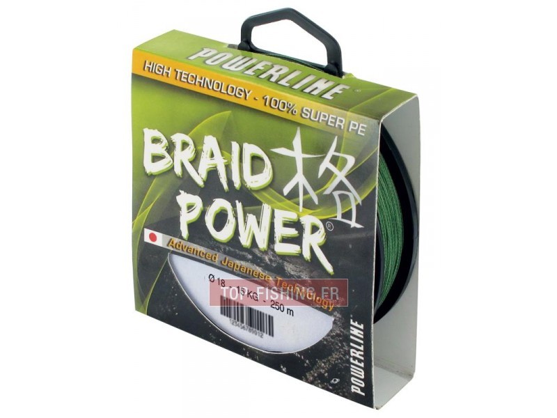 Tresse Powerline Braid Power Verte - 130 m