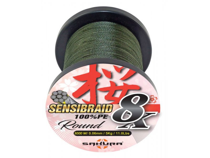 Tresse Sakura Sensibraid 8X Vert 3000m