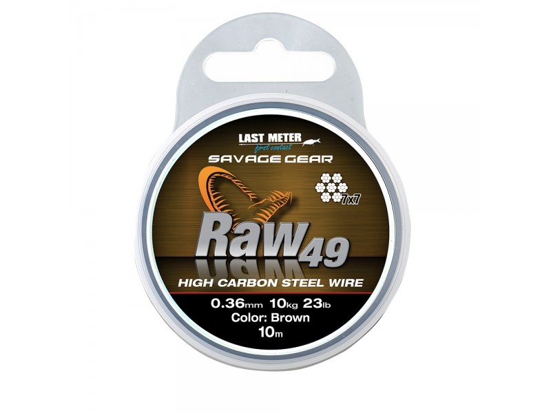 Tresse Savage Gear Raw 49 Steelwire 10m