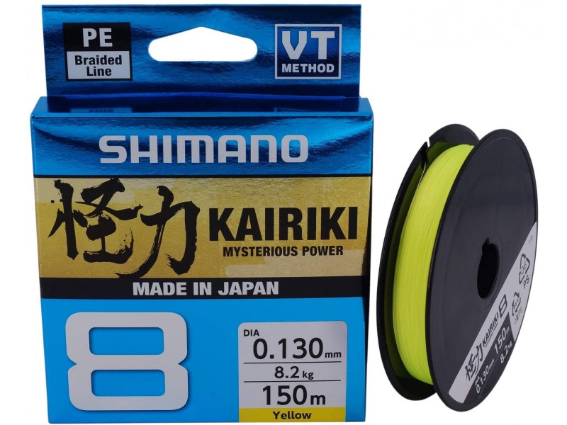 Tresse Shimano Kairiki SX8 Jaune 300m