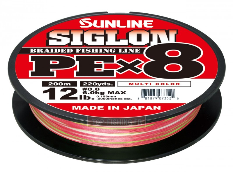 Tresse Sunline Siglon Braid 8X Multicouleur 200m