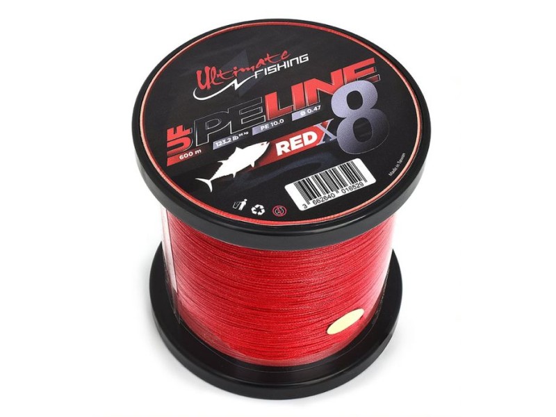 Tresse Ultimate Fishing UF PE Line X8 Fighting Red 600m